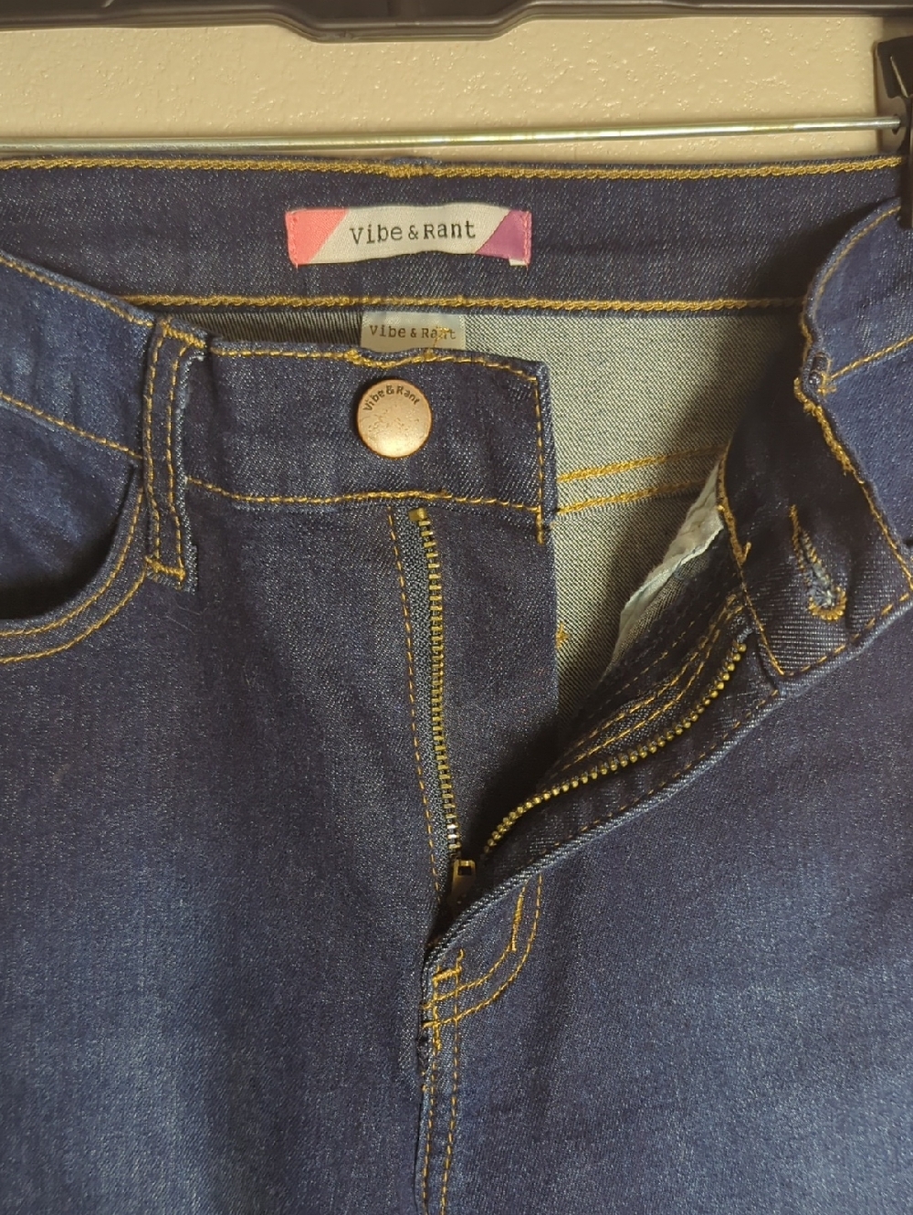 High-Rise Dark Blue Flare Jeans - Picture 4 of 11